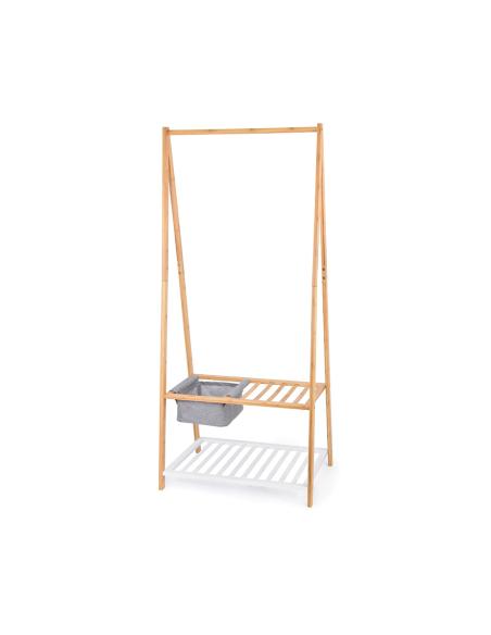 Colgador bambu con repisa para zapatos y bandeja 70x45x160cm 8001410077509 83519 DOMO PACK LIVING
