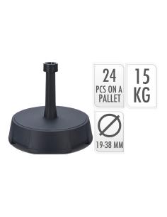 Base parasol de 15kg color antracita diámetro 19-38mm 8720573202299 81070 EDM