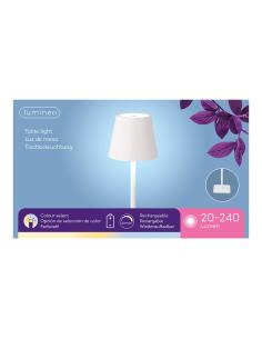 Lámpara led de mesa color blanco para exterior y interior 37cm regarcable 894378 8720725801547 90781 EDM 2