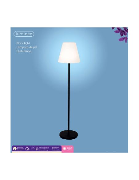 Lámpara de pie color blanco y negro para exteior y interior recargable con mando a distancia 150cm 894459 8720725751736 90785 ED