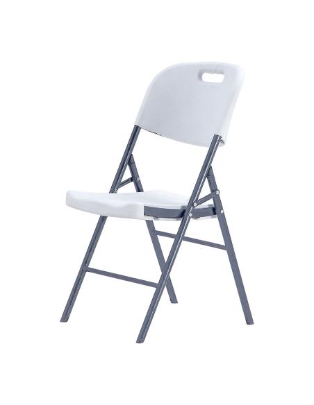 Silla plegable blanca 86,5 x 47 x 54cm asiento 40 x 42cm edm 8425998751314 75131 EDM