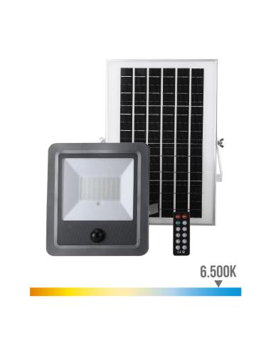 Foco proyector solar con sensor 100w 1.200lm 6.500k edm 8425998318623 31862 EDM