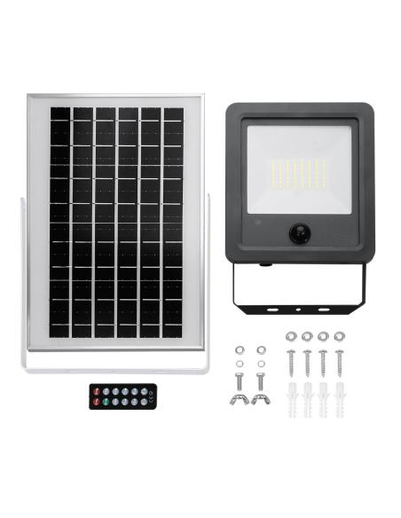 Foco proyector solar con sensor 100w 1.200lm 6.500k edm 8425998318623 31862 EDM