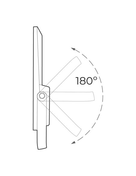 Foco proyector solar con sensor 100w 1.200lm 6.500k edm 8425998318623 31862 EDM