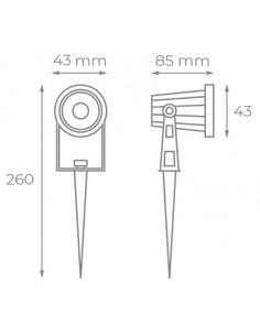 Proyector Solar 3x5W 3000K 2
