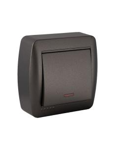 Conmutador / interruptor luminoso 10ax 250v~. de superficie. serie mural 8423220263277 43170 SOLERA