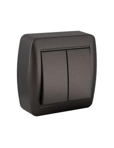 Doble conmutador 10ax 250v~. de superficie. serie mural 8423220263239 43176 SOLERA