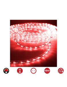 Tubo flexiled 2 vias fijo 48m. 30 leds/m rojo 8425998727180 72718 EDM