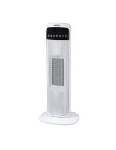 Termoventilador Ceramico Vertical Guadalupe 2000w Blanco/negro  2potencias oscilante Antivuelco C/remoto 62x21x15cm