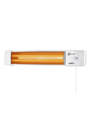 Estufa Cuarzo Africa 1200w Blanco 2 Potencias Control Cadena De Tiro 10,4x57x10,8 Cm