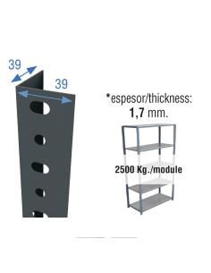 Perfil sclassic p/40 2000mm gris. simon rack 8425437000539 75208 SIMON RACK 2
