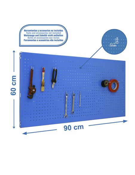 Panelclick 90x60 cm azul + 8 ganchos. simon rack 8435104918432 75766 SIMON RACK