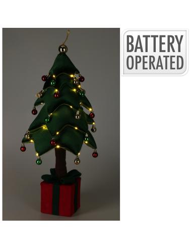 Arbol de navidad con led, blanco calido, a pilas, 70cm. basics 8721037224260 72479 BASICS