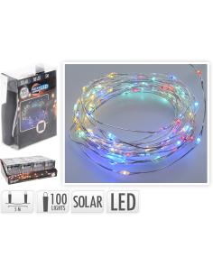 Guirnalda mled, multicolor, ip44, 100 leds, solar, 5m. basics 8720573803120 72512 BASICS