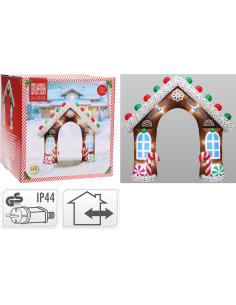 Inflable casita caramelo con led, ip44, 220v, 290x70x270cm. basics 8720573674164 72514 BASICS