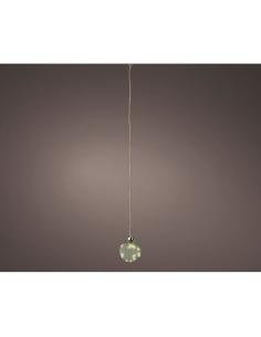Bola colgante de cristal microled, verde agua , ø10cm. lumineo 8720194774694 72566 LUMINEO