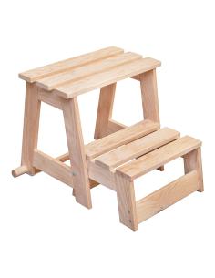 Escalera taburete de madera, 2 peldaños. astigarraga 8422341499435 75239 ASTIGARRAGA