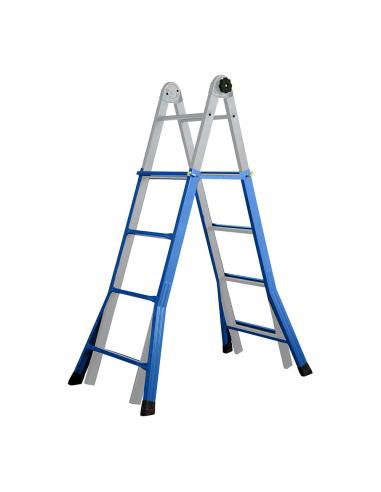Escalera telescopica de acero 4+4 edm 8425998750904 75090 EDM