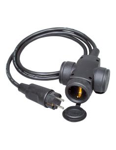 Triple aereo bipolar h07rn-f 3g1,5mm² con clavija, 1,5m. kopp 4008224457033 42025 KOPP