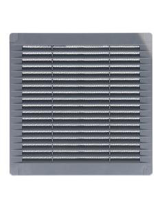 Rejilla ventilación cuadrada con tapones y mosquitera 100x100x7mm abs gris 8425998877014 87701 EDM