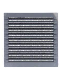 Rejilla ventilación cuadrada con tapones y mosquitera 200x200x7mm abs gris 8425998877052 87705 EDM