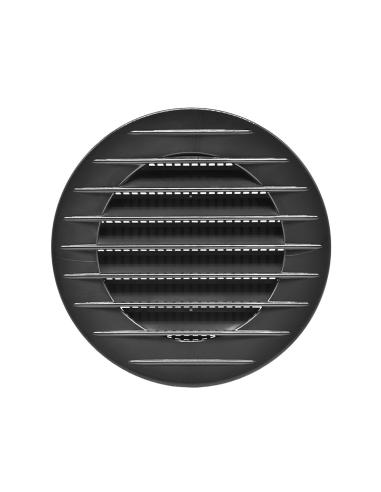 Rejilla ventilación redonda empotrable con mosquitera ø70mm abs gris antracita 8425998877113 87711 EDM