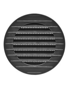 Rejilla ventilación redonda empotrable con mosquitera ø80mm abs gris antracita 8425998877137 87713 EDM
