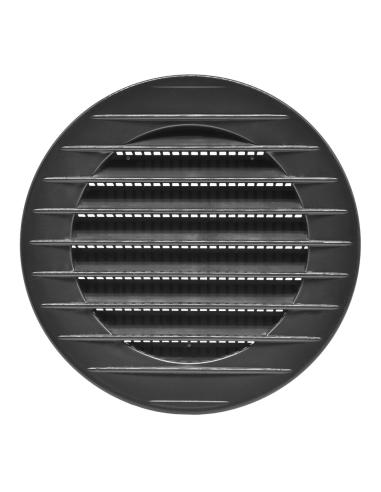 Rejilla ventilación redonda empotrable con mosquitera ø80mm abs gris antracita 8425998877137 87713 EDM