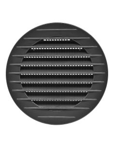 Rejilla ventilación redonda empotrable con mosquitera ø90mm abs gris antracita 8425998877151 87715 EDM
