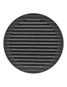 Rejilla ventilación redonda empotrable con mosquitera ø150mm abs gris antracita 8425998877229 87722 EDM