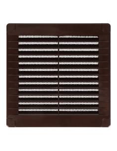 Rejilla ventilación cuadrada con tapones 150x150x7mm abs marrón 8425998877236 87723 EDM