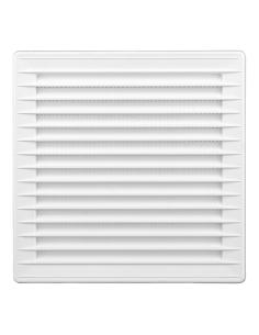 Rejilla ventilación cuadrada empotrable ø 100mm con mosquitera 170x170x10mm abs blanca 8425998877281 87728 EDM