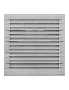 Rejilla ventilación cuadrada empotrable ø 100mm con mosquitera 170x170x11,5mm abs gris 8425998877274 87727 EDM