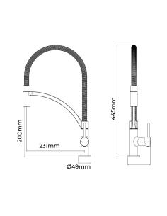 Grifo monomando de cocina caño alto serie ibiza. edm 8425998011258 01125 EDM 2