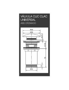Desagüe "clic-clac" universal de lavabo-bidet cromado (envasado) 8430027812140 01677 EDM 2