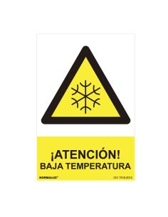 Cartel peligro "atencion baja temperatura" (pvc 0.7mm) 30x40cm normaluz 8422838128015 08915 NORMALUZ