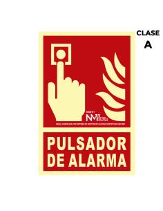 Cartel de extinción "pulsador de alarma" clase a (pcv 1mm) 21x30cm normaluz 8422838006573 08944 NORMALUZ