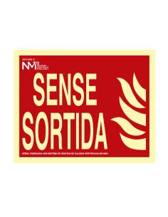 Cartel de extinción "sense sortida" clase b (pvc 0.7mm) 30x15cm normaluz 8422838097250 08950 NORMALUZ