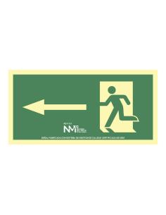 Cartel de evacuación flecha izquierda (pvc 1mm) clase a 32x16cm normaluz 8422838006214 08962 NORMALUZ