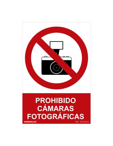 Señal prohibido "prohibido camaras fotograficas" (pvc 0.7mm) 30x40cm normaluz 8422838130049 08989 NORMALUZ