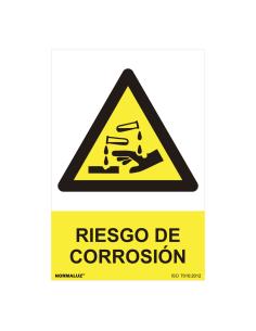 Cartel peligro "riesgo de corrosion" (pvc 0.7mm) 30x40cm normaluz 8422838127889 08997 NORMALUZ