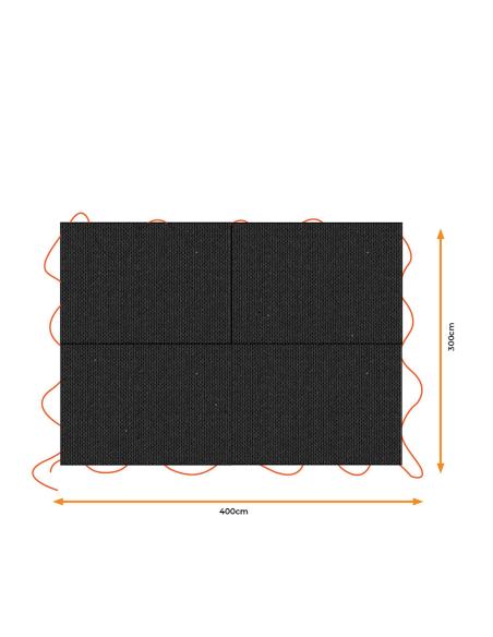 Lona negra para remolque, medidas: 3x4m. black+decker 8711252235943 73576 BLACK+DECKER