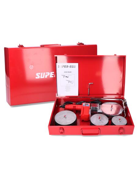 Soldador tuberias plásticas polifusor para ppr 75-90-110mm 230v 1500000449 super ego 4004625378533 73980 SUPER EGO