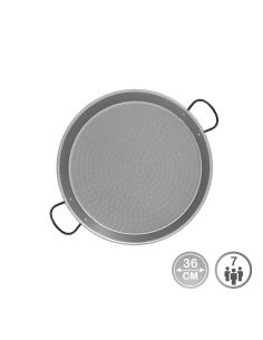 Paellera de acero pulido para induccion y vitroceramica ø36cm (7 personas). vaello 8411470003934 76967 VAELLO