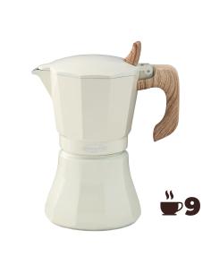 Cafetera de aluminio de 9 tazas mod: "petra" color crema oroley 8413956952170 78672 OROLEY