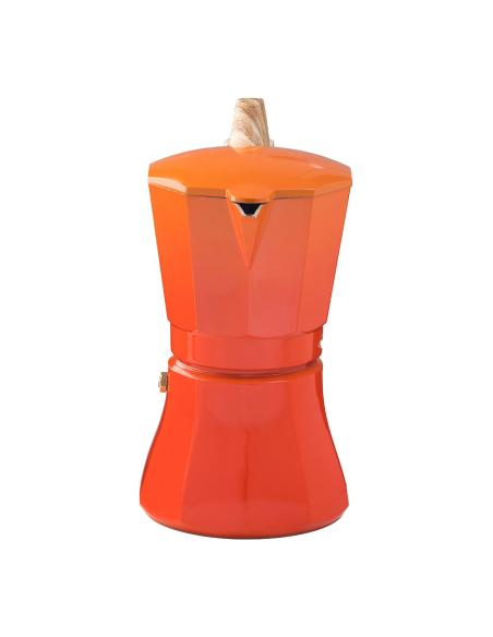 Cafetera de aluminio de 9 tazas mod: "petra" color naranja oroley 8413956952200 78674 OROLEY