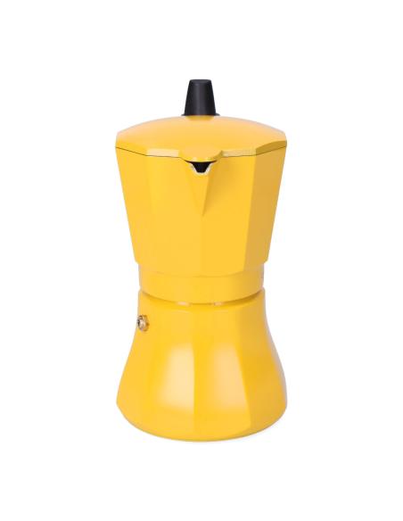 Cafetera de aluminio de 6 tazas mod. petra color mostaza oroley 8413956953177 78682 OROLEY