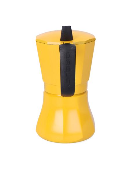 Cafetera de aluminio de 6 tazas mod. petra color mostaza oroley 8413956953177 78682 OROLEY