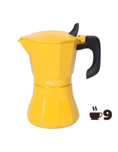 Cafetera de aluminio de 9 tazas mod. petra color mostaza oroley 8413956953184 78683 OROLEY
