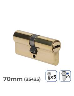 Bombin laton 70mm (35+35mm) leva larga r15 con 5 llaves de seguridad incluidas edm 8425998851687 85168 EDM